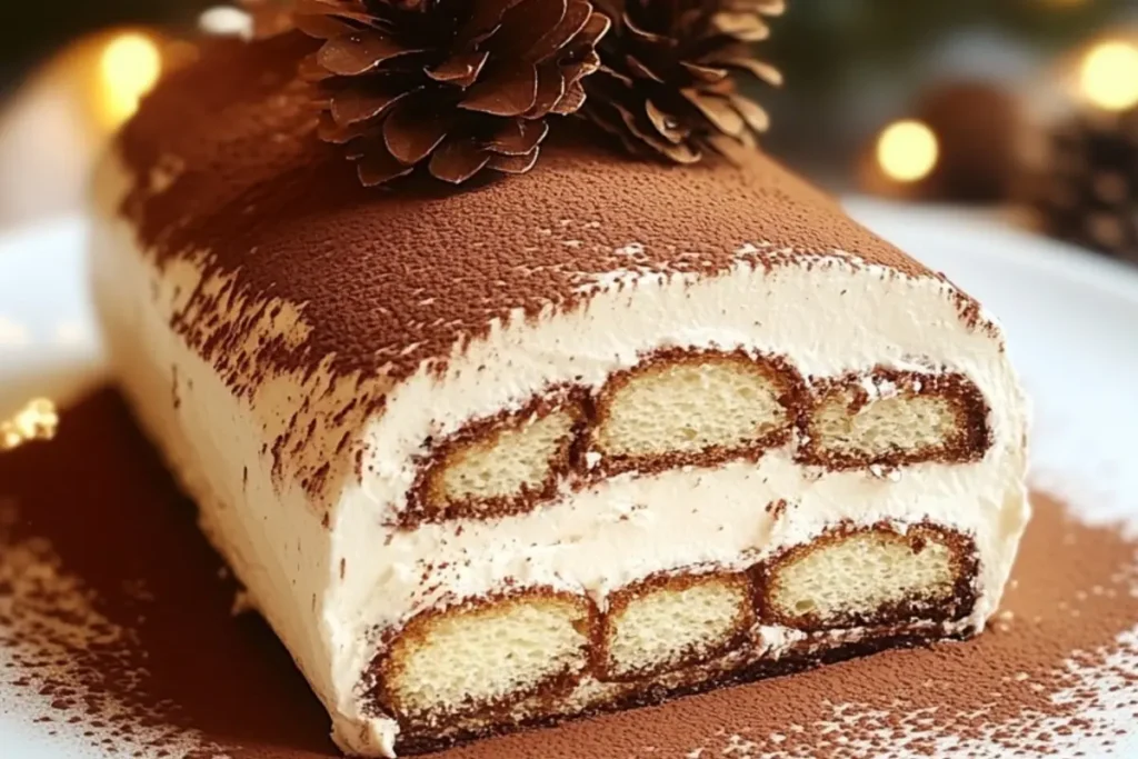 Bûche Tiramisu de Noël