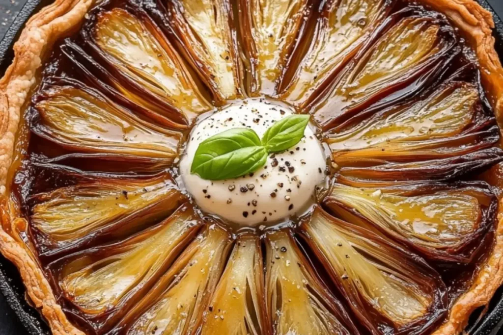 Tarte Tatin d’Endives Caramélisées et Chèvre Fondant