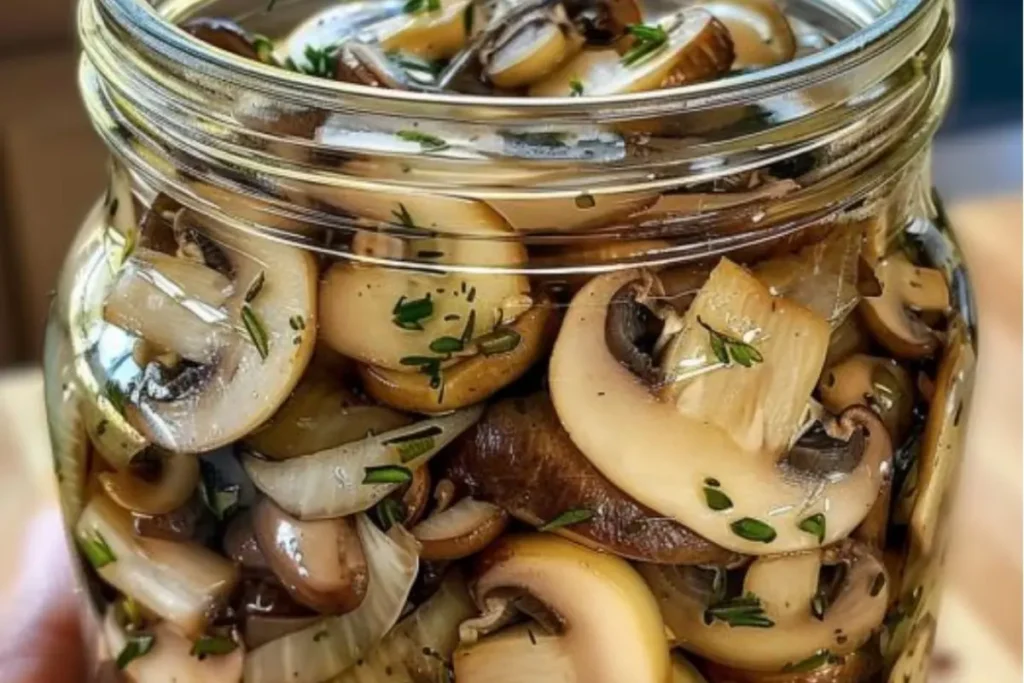 Champignons et Oignons Marinés