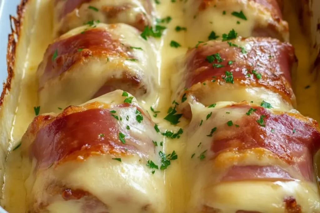 Chou-fleur au Poulet Jambon et Béchamel Gratinée