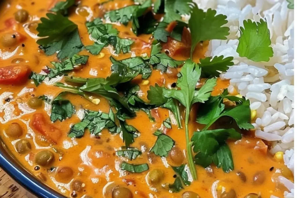 Curry de Lentilles Corail au Lait de Coco