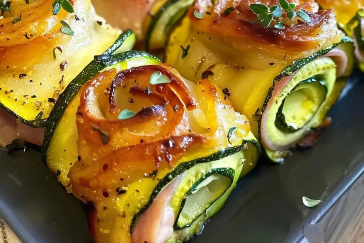 Roulés de Courgettes au Poulet Jambon