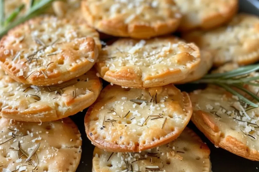 Biscuits Apéritifs au Parmesan et Romarin