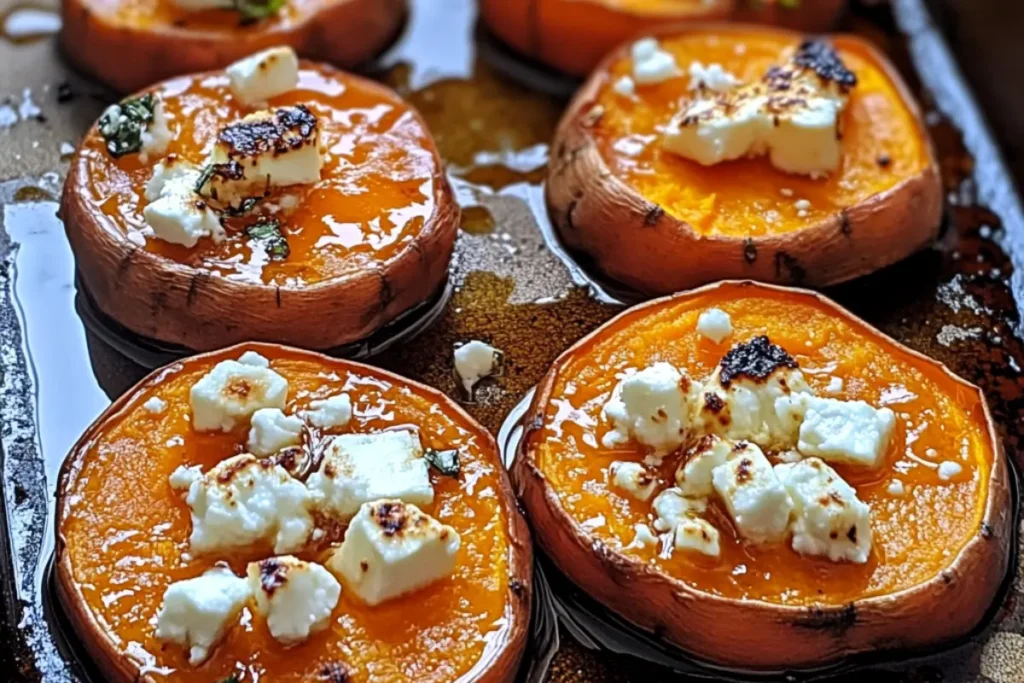 Rounds de Patate Douce Rôtie au Miel & Feta