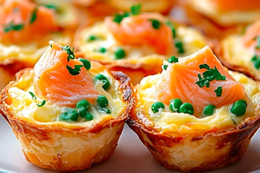 Bouchées de Quiche Sans Pâte au Saumon Fumé