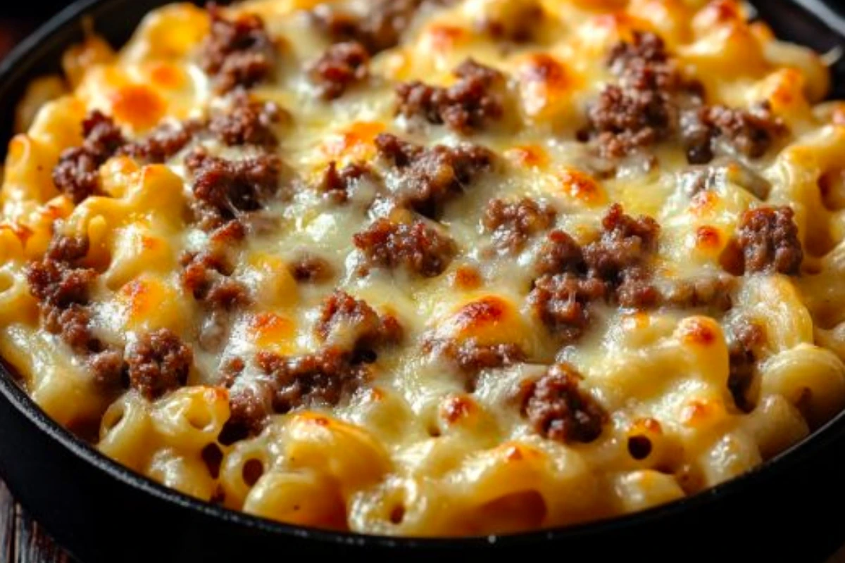 Gratin de Coquillettes à la Viande et au Fromage à Raclette