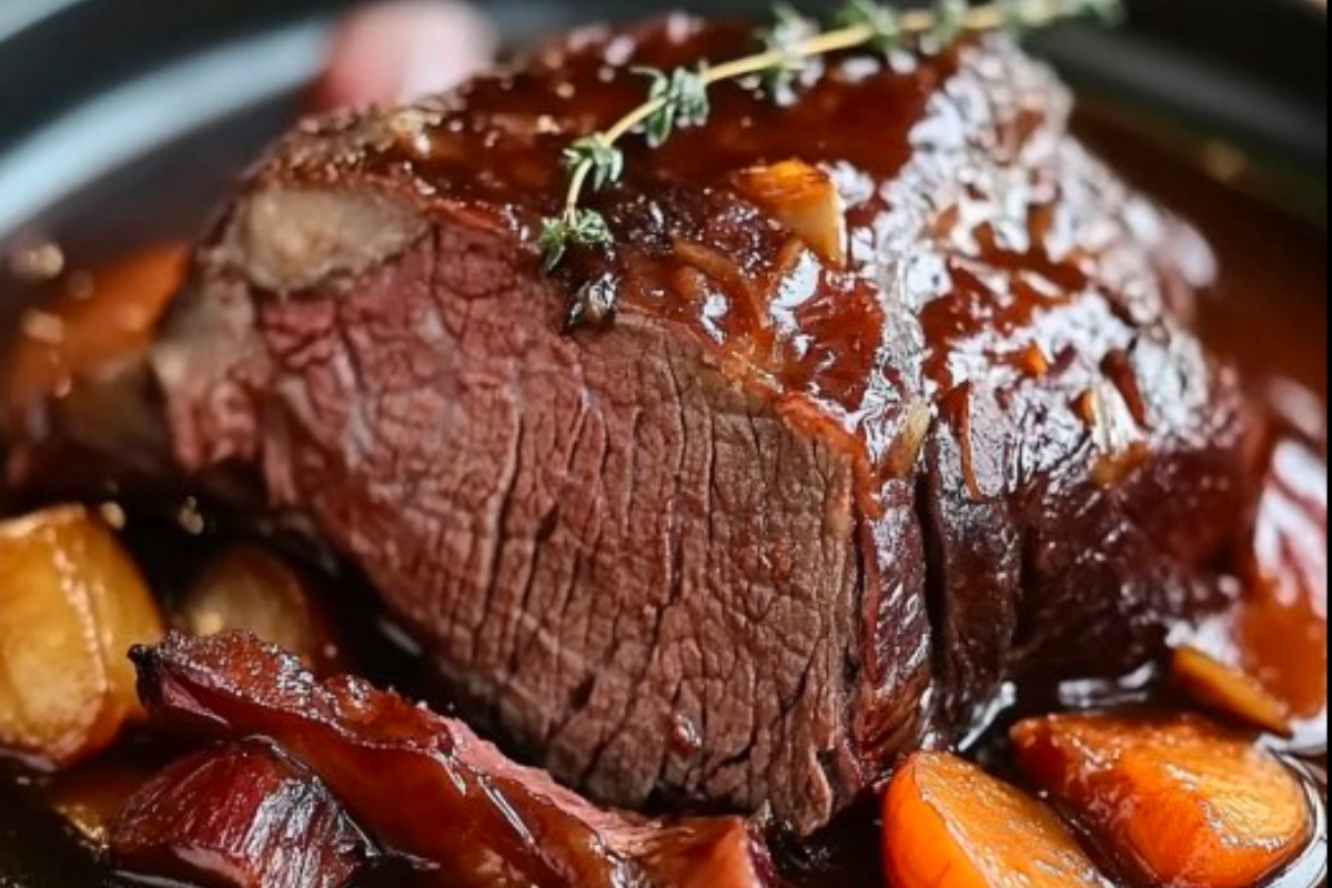 Joue de bœuf mijotée au cidre et légumes fondants