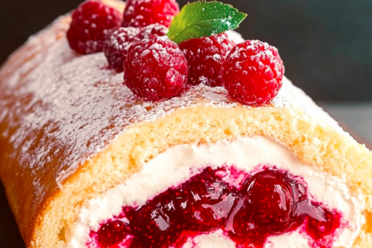 Bûche au Mascarpone et à la Framboise