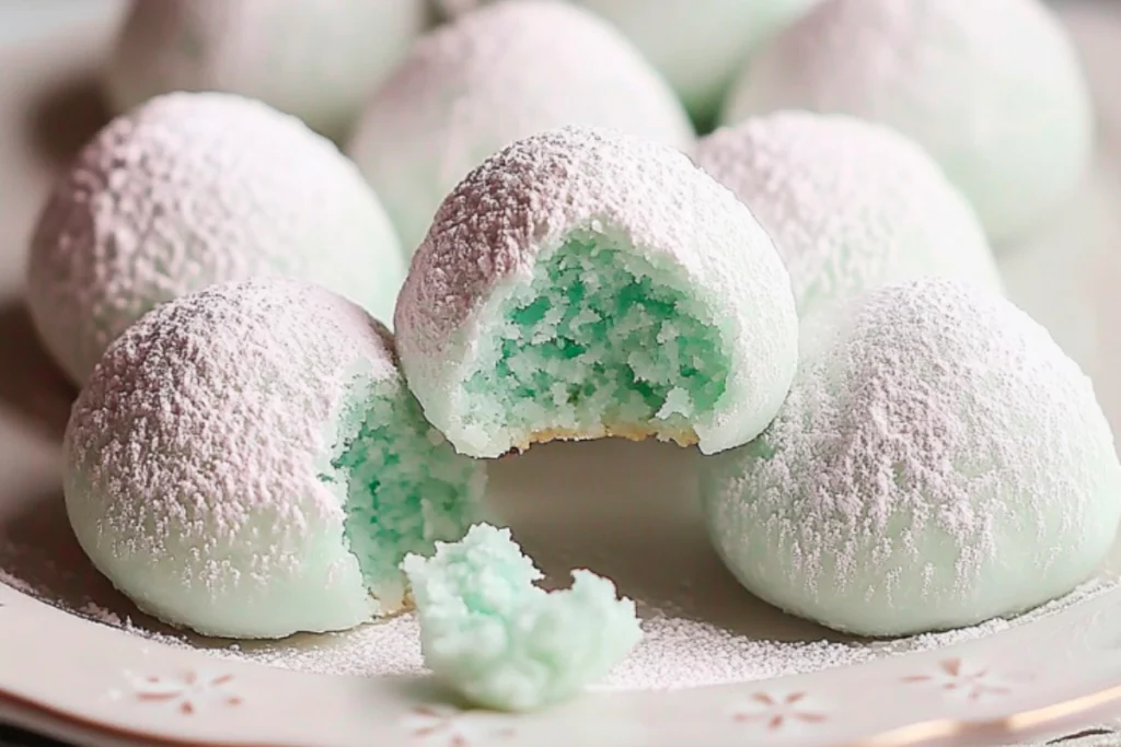 Biscuits Boules de Neige à la Menthe