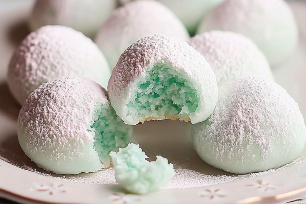 Biscuits Boules de Neige à la Menthe