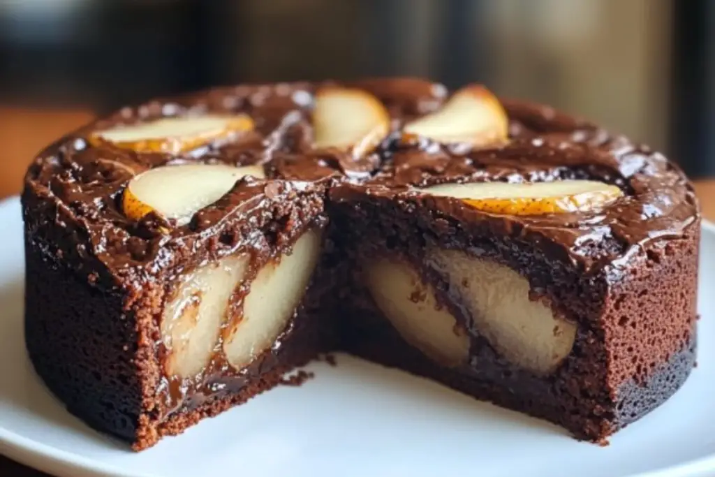 Gâteau Crousti-Fondant Chocolat-Poire