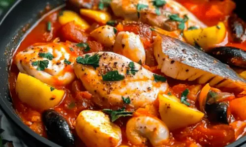 Zarzuela de Poisson aux Légumes de Saison : Un Voyage Méditerranéen dans l’Assiette